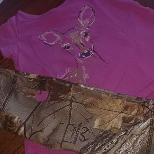 Girls Carhartt Outfit Size Sz 12 months mths Deer Baby Kids 2 piece